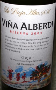 DSC_0159  La Rioja Alta Vina Alberdi 2003