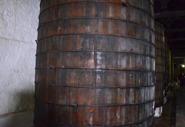 Ruby and White Port age in this huge barrels. One barrel holds 80,000 liters (about 20,000 gallons)