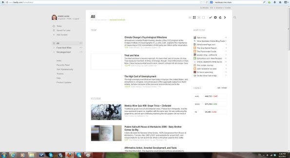 feedly magazine view