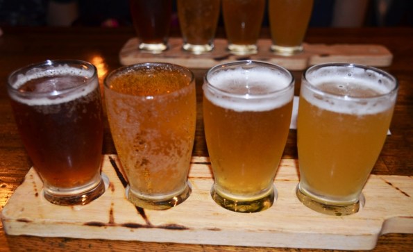 Beer flight at Bar Q