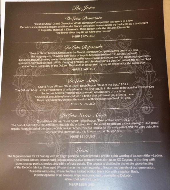 Tequila DeLeón The Juice line