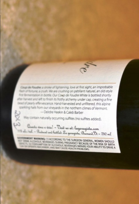 Coup de Foudre side label