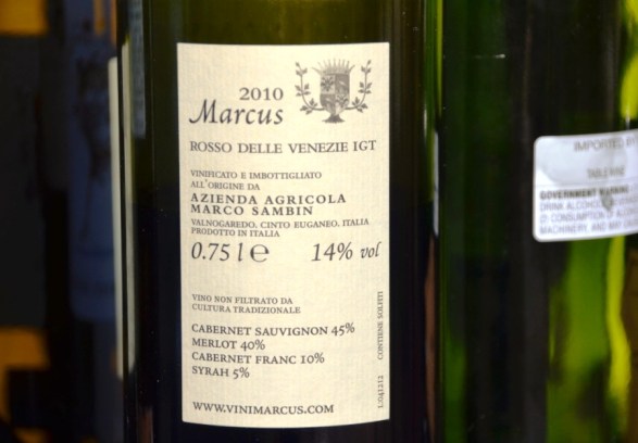 Marco Sambin Marcus Back Label