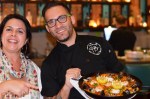 Chef Fernando Gomez presenting Paella