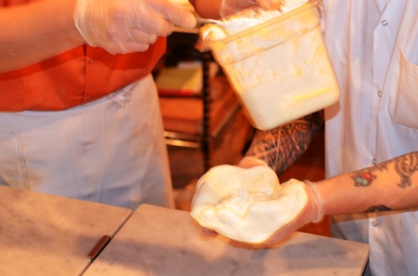 Brick+ Wood Burrata in the making 4