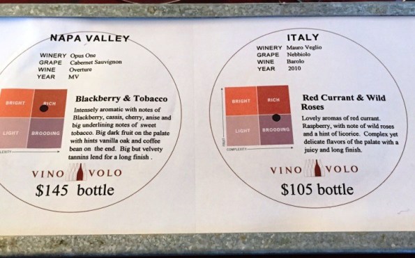 Vino Volo Sommelier flight