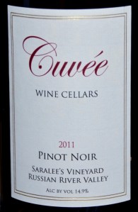 Cuveé Cellars Pinot Noir