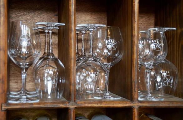 Glasses at Duchman Winery