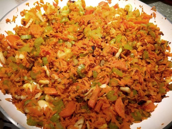 roasted carrots, onions, celery