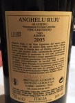 Anghelu Ruju back&nbsp;label