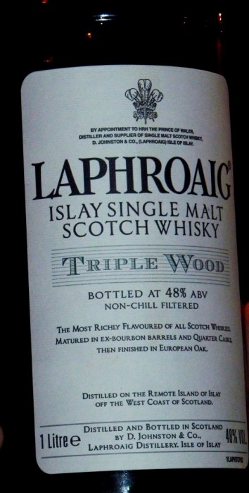 norma jean laphroaig triple wood label