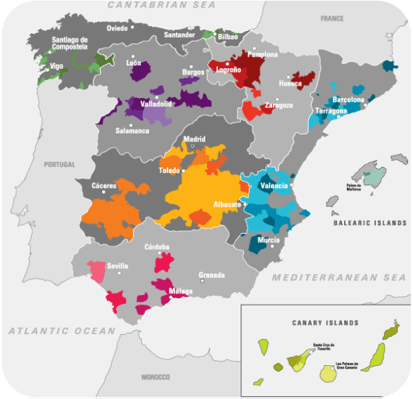 Wine Regions of Spain