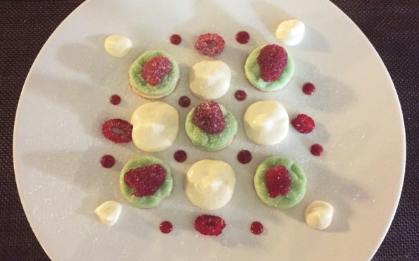 Raspberry Dessert at Cafe Novotel