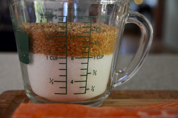 Kosher Salt and Raw Sugar in the cup