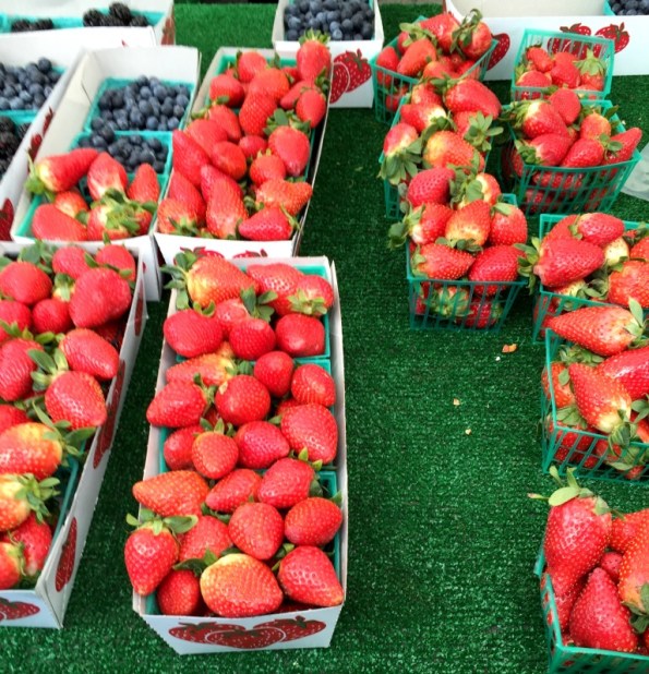 strawberries - I wish you could smell them