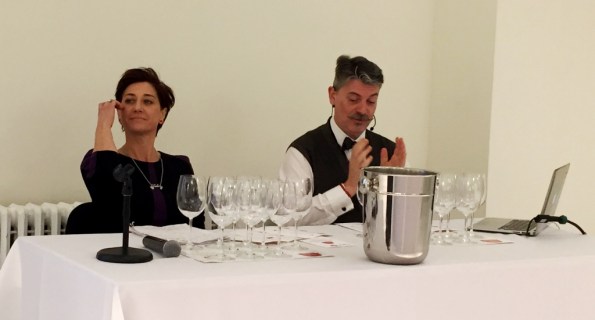 Marco Sabellico Senior Editor Gambero Rosso, Eleonora Guerini, Curator of the guide "The Wines of Italy" by Gambero Rosso