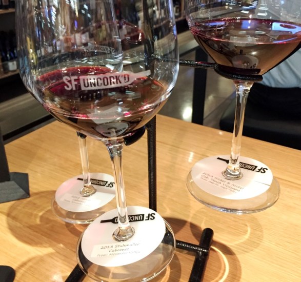 wine flight at SF Uncork'd