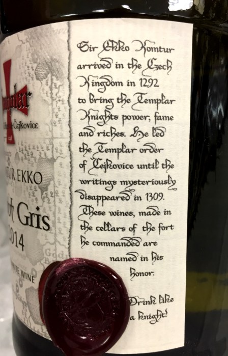 Templar Cellars Komtur Ekko Pinot Gris