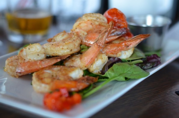 shrimp skewers at the Sign of the Whale