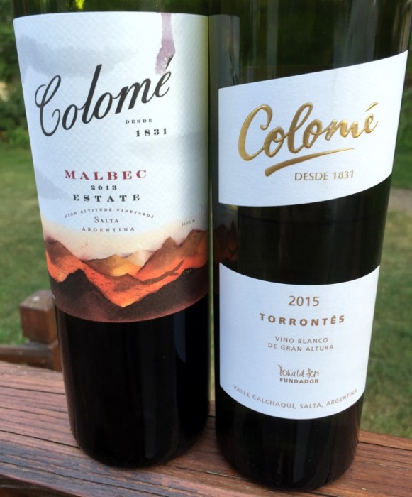 Colome Malbec and Torrontes