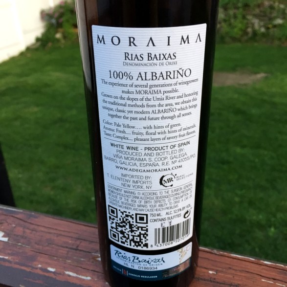 Moraima Albarino Back Label