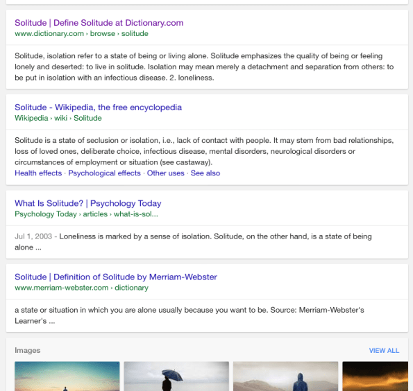 definitions of solitude