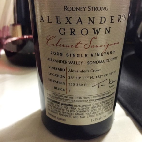 Rodeny Strong Alexander's Crown back label