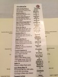 cocktails menu