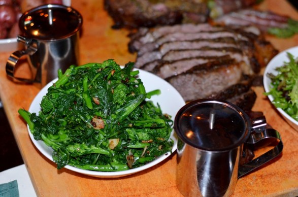 dirty tomahawk steak sides - broccoli rabe at Tavern 489
