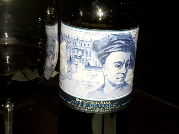 shooting star blue franc wine Tavern 489