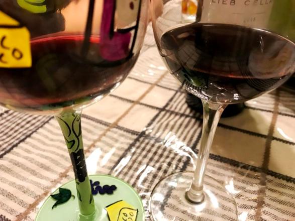 two glasses cab franc