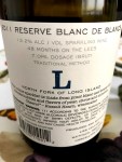 Lieb Cellars Blanc de Blancs Back&nbsp;Label