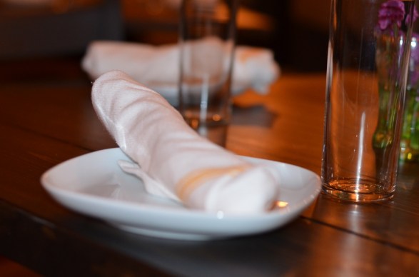 placesetting at Peaches