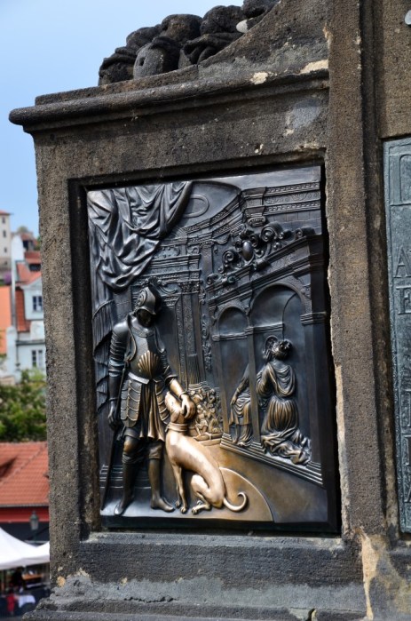 St. John of Nepomuk on Charles Bridge Prague - fragment
