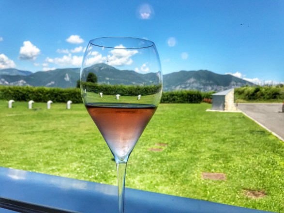 Glass of Franciacorta