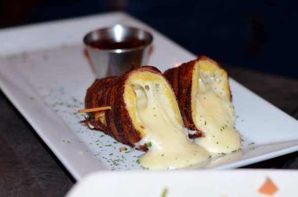 Bacon-wrapped Fried Mozz at Killer B