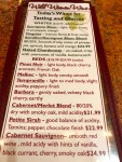 Wild Women Winery wine&nbsp;list