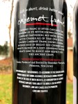 Beneduce Vineyards Cabernet Franc back&nbsp;label