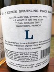 Lieb Cellars Sparkling Pinot Blanc Back&nbsp;Label
