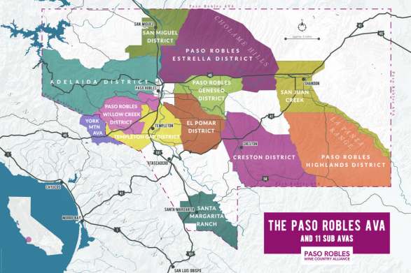 Paso Robles Wine Map