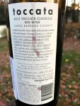 Lucas and Lewellen Toccata Classico back&nbsp;label