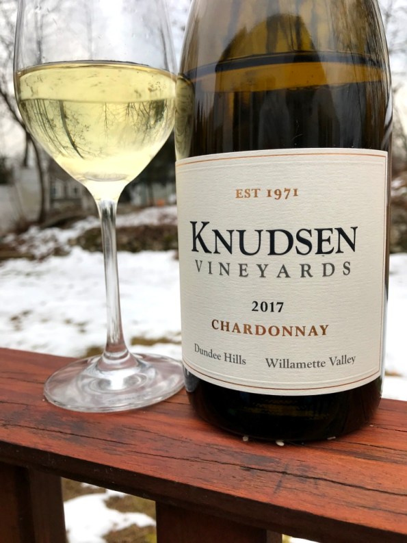 Knudsen Vineyards Chardonnay with Glass
