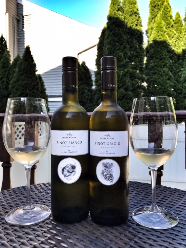 Terra Alpina wines with glasses