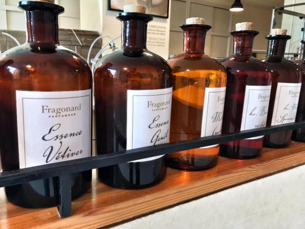 Essential Oils display at Fragonard