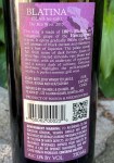 Blatina Back label